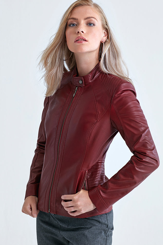 Norma Women's Leather Jacket 18WGE512547 | Derimod