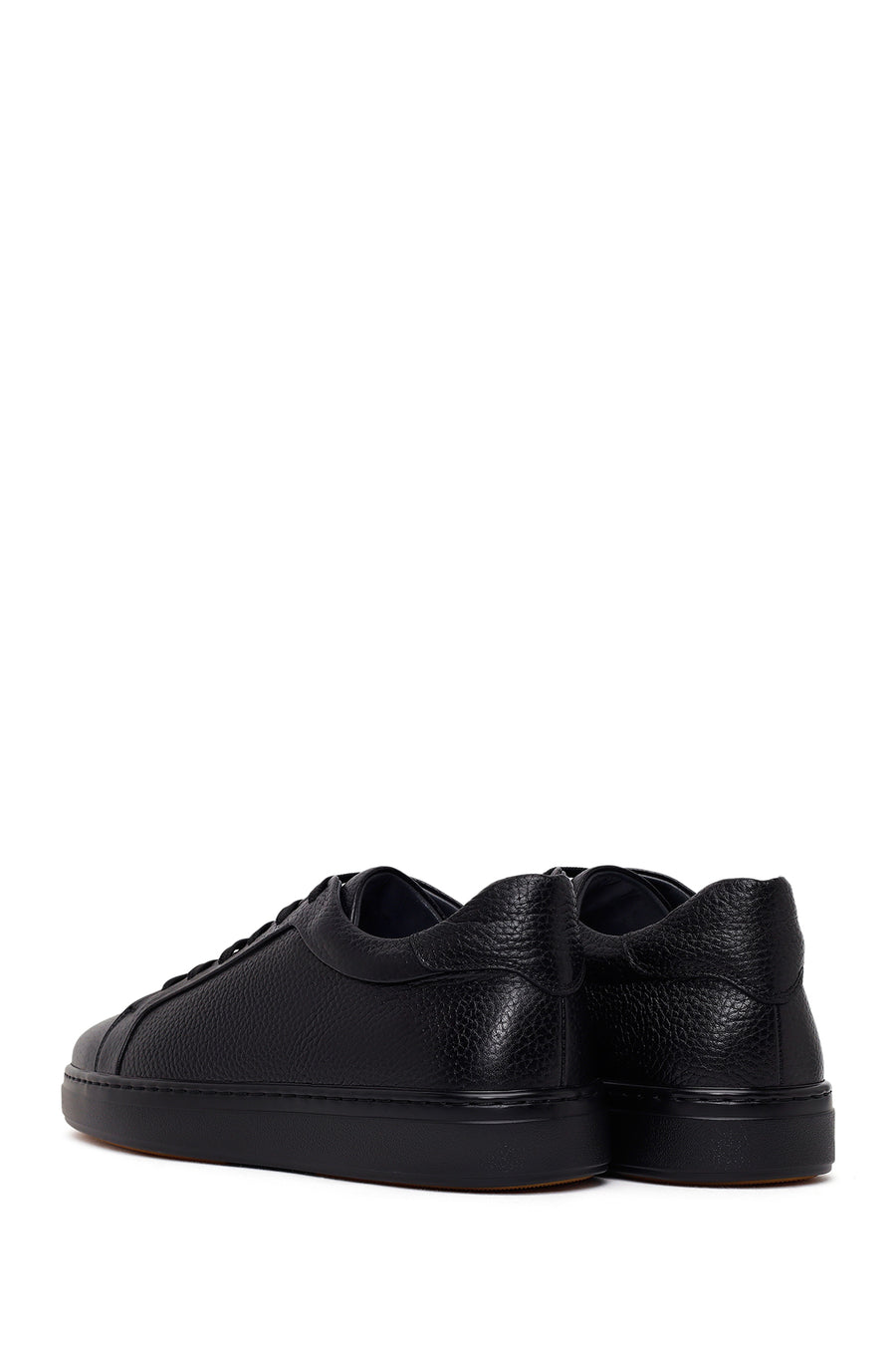 Male Black Lace-Up Leather Sneaker