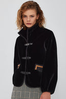 Rosiere Kadın Siyah Peluş Ceket | Derimod