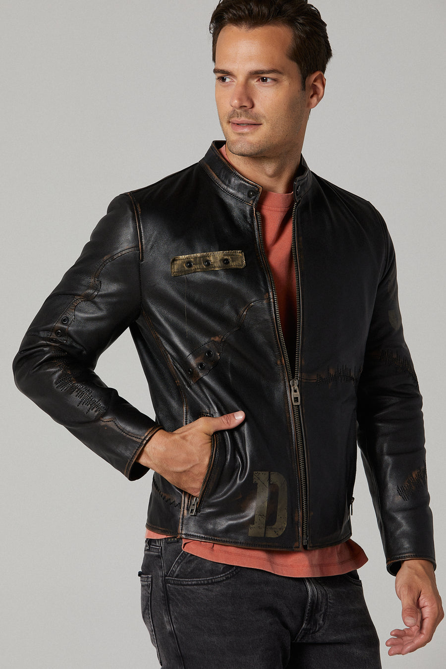 Axl Men's Leather Jacket 20WGM6386VD | Derimod