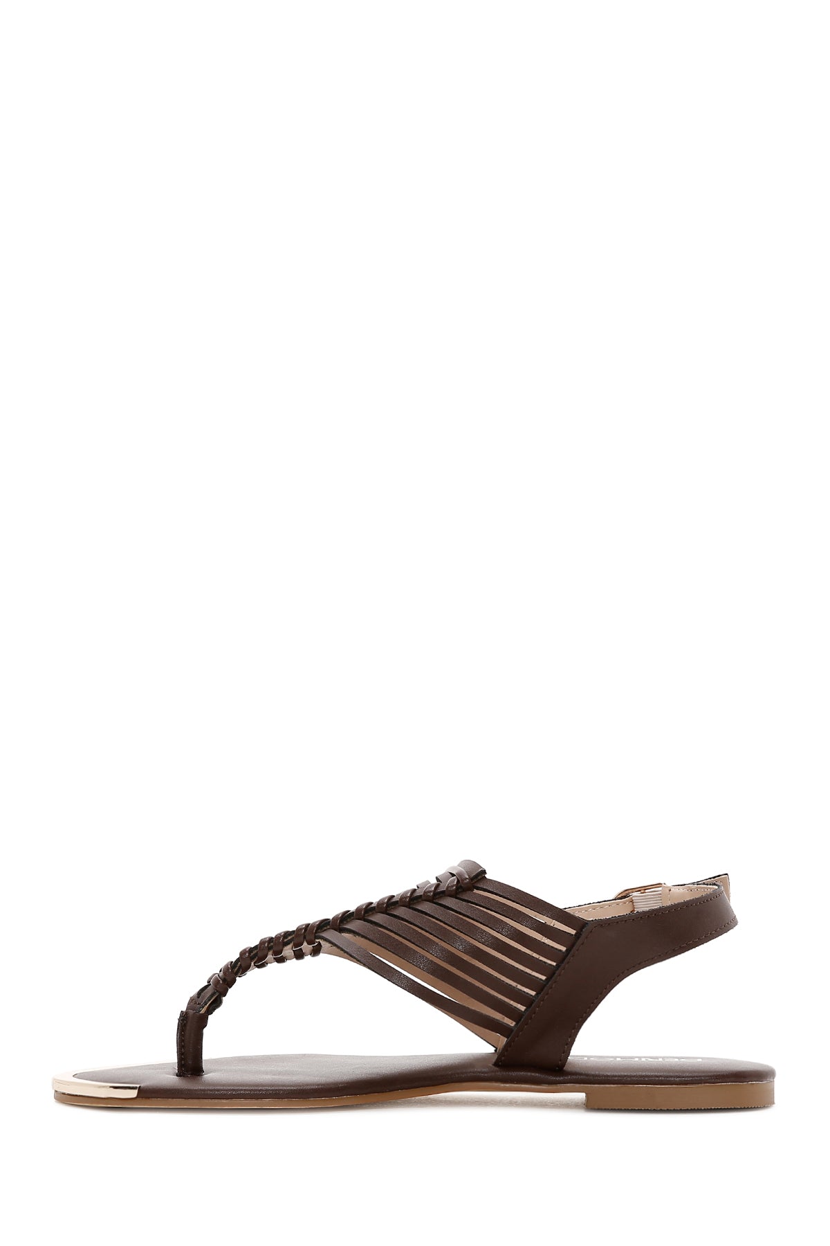 Kadın Kahverengi Parmak Arası Sandalet 23SFE491618 | Derimod