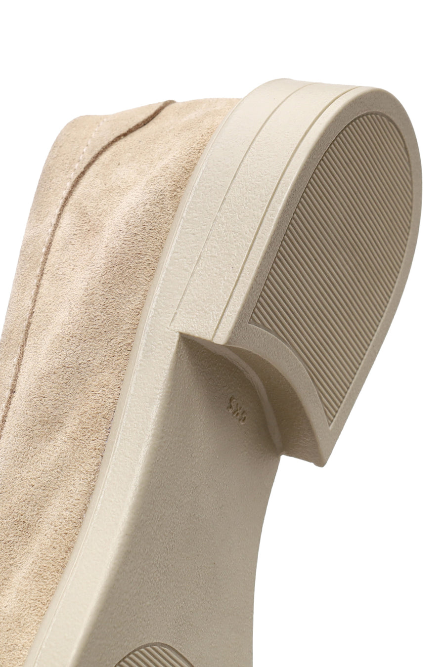 Woman Beige Beaded Suede Loafer