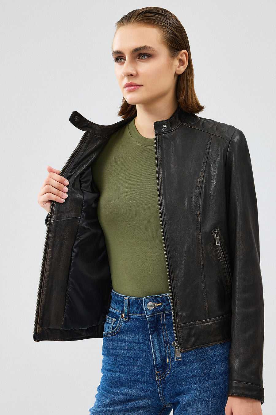 Weekend Women's Brown Vintage Leather Jacket