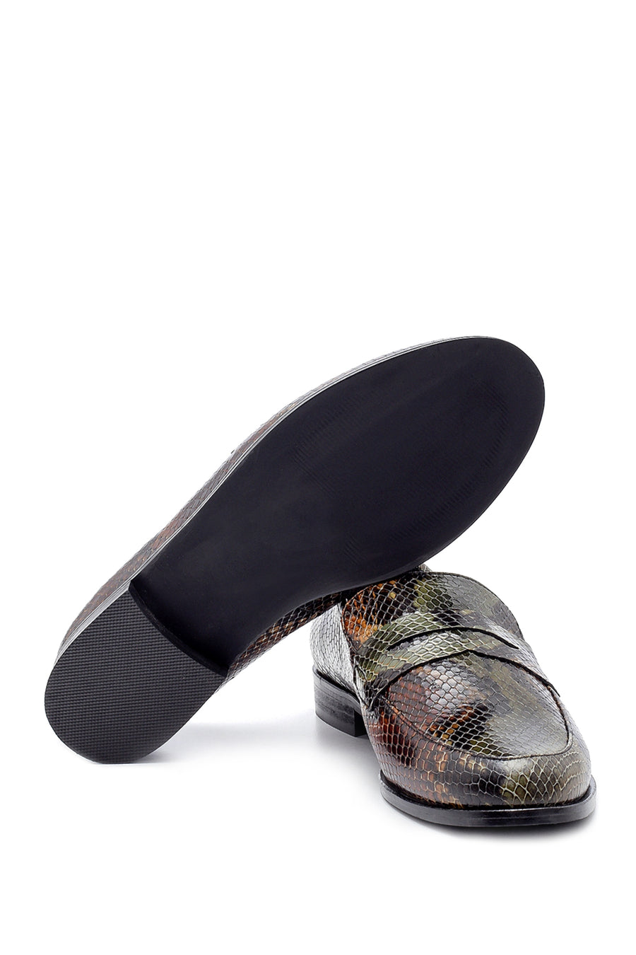 Women's Leather Snakeskin Patterned Loafer