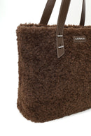 Woman Brown Plush Teddy Shoulder Bag | Derimod