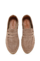 Men's Mink Suede Leather Espadrille | Derimod