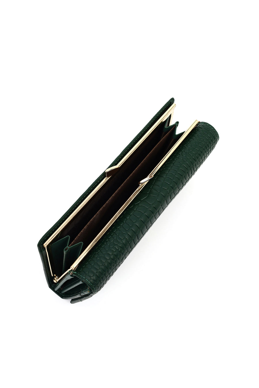 Women's Green Crocodile Patterned Wallet