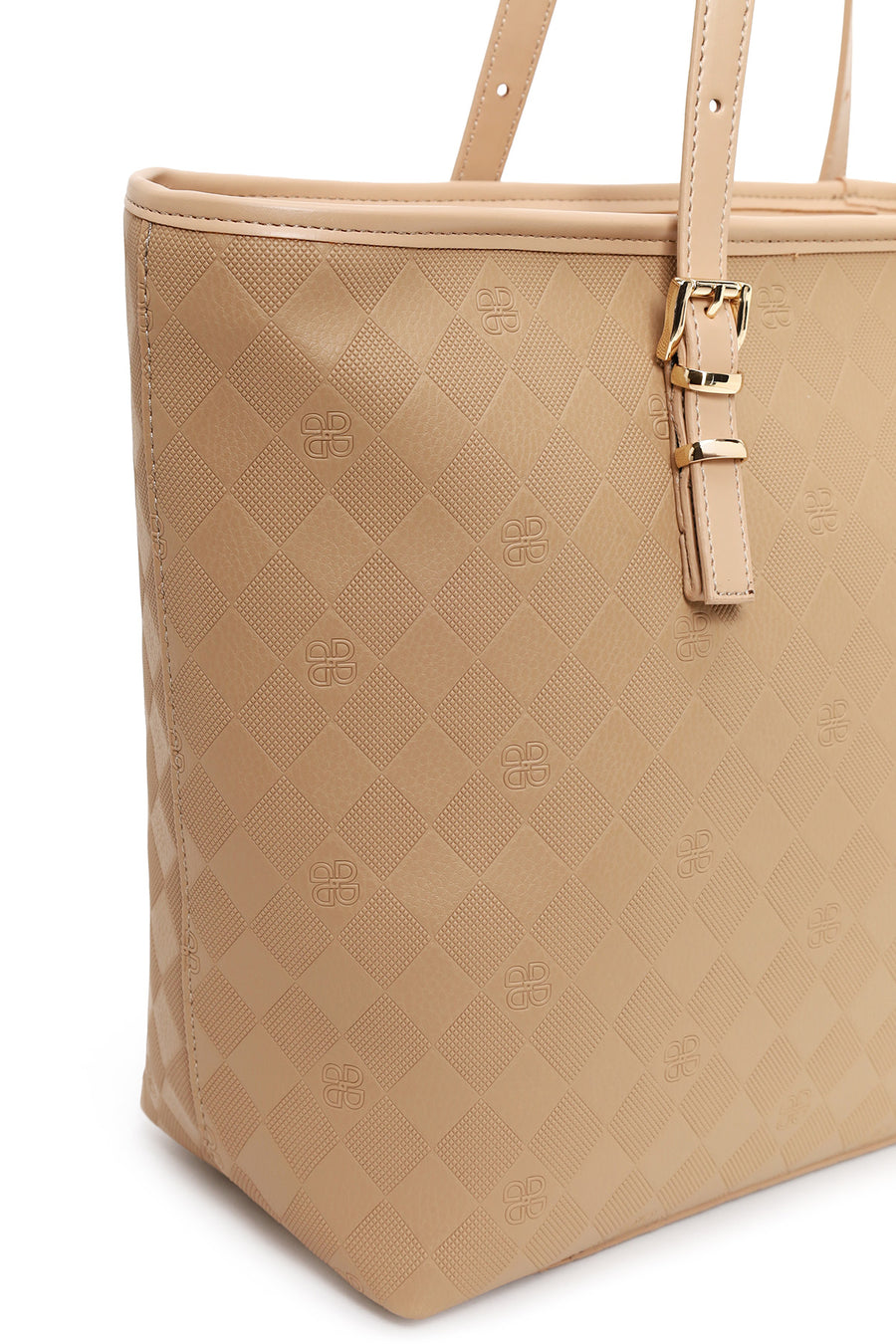 Woman Beige Printed Shoulder Bag
