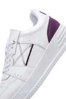 Women's White Leather Thick Soled Sneaker | Derimod