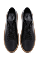 Men's Black Lace-up Leather Sneaker | Derimod