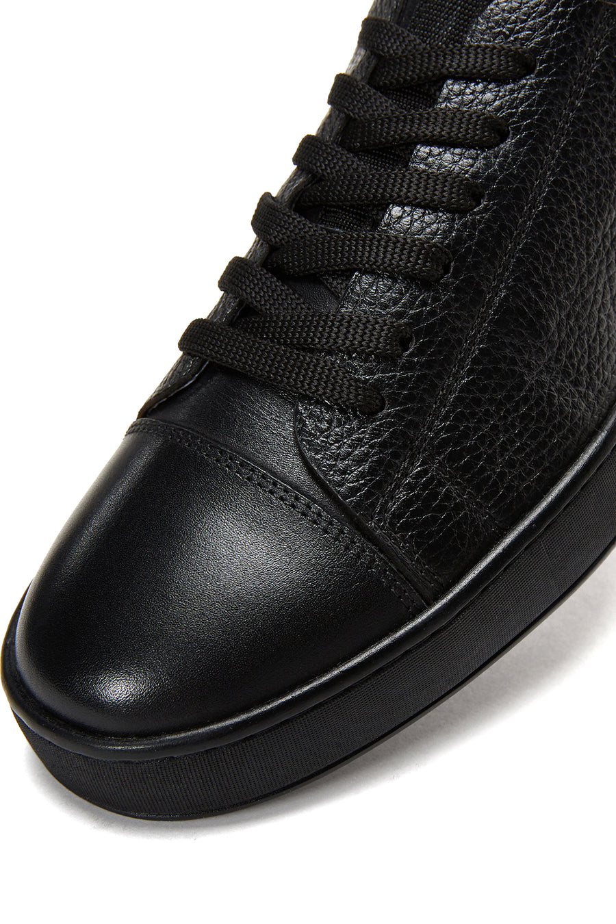 Men's Black Leather Sneaker