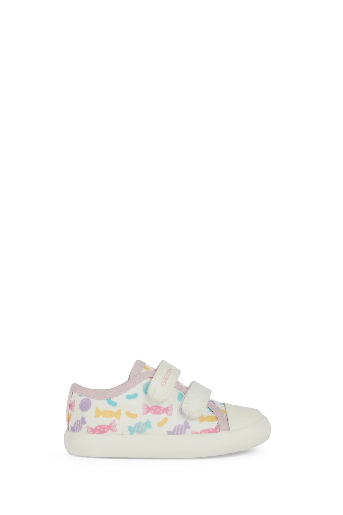 Geox Kız Bebek Beyaz Gisli Bantlı Deri Sneaker B451MB000ANC0653 | Derimod