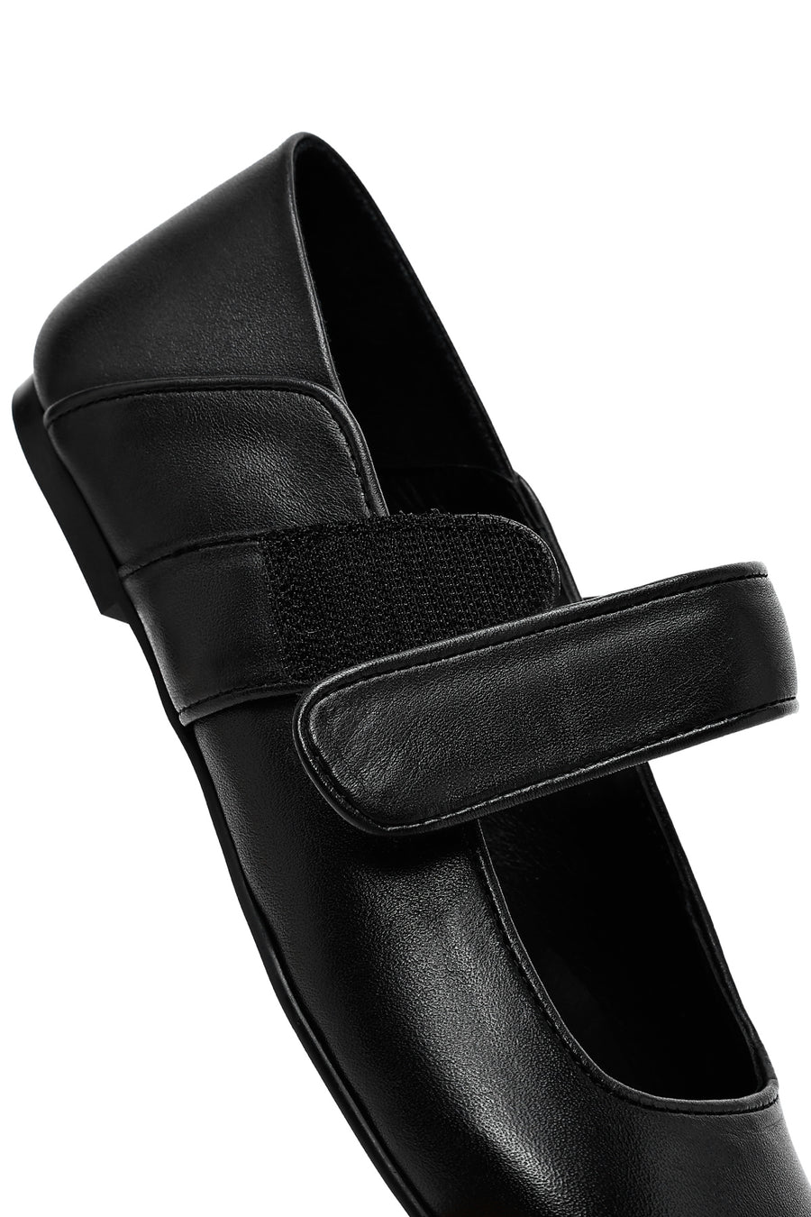 Women's Black Classic Leather Ballerinas