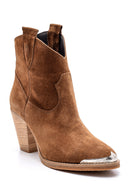 Women's Heeled Suede Boots | Derimod