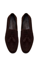 Male Brown Tasselled Suede Casual Loafer | Derimod