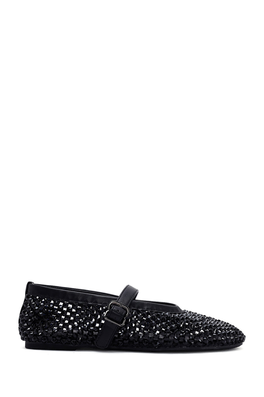 Women's Black Mesh Stoned Ballerinas 25SFD441114 | Derimod