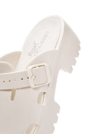 Women's White Jelly Thick Soled Slippers | Derimod