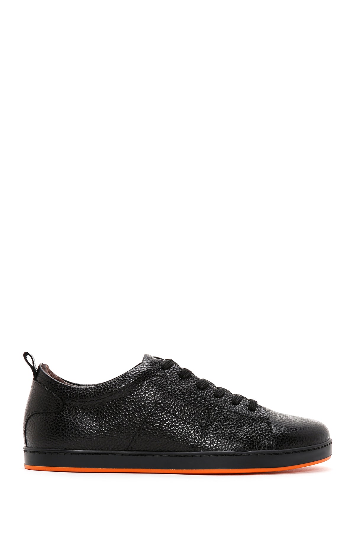 Erkek Siyah Bağcıklı Deri Sneaker 24SFD6003FT | Derimod