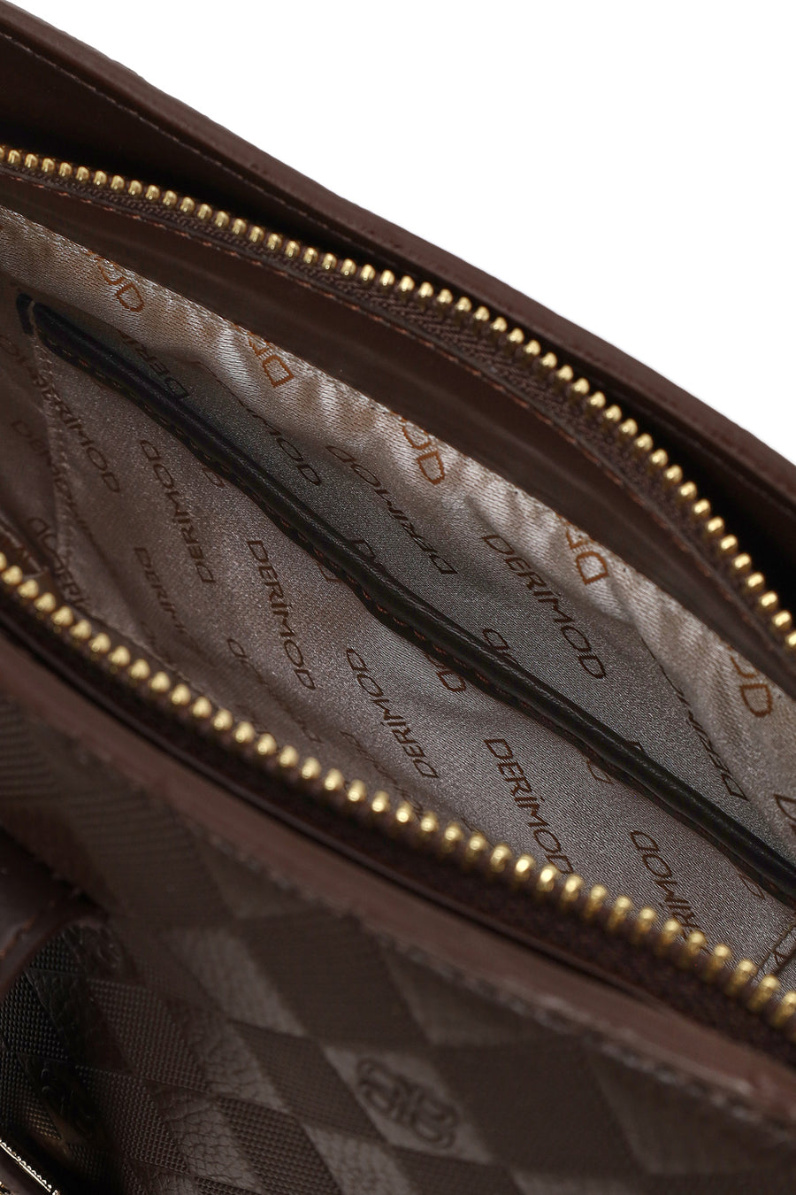 Woman Brown Long-Strap Printed Shoulder Bag