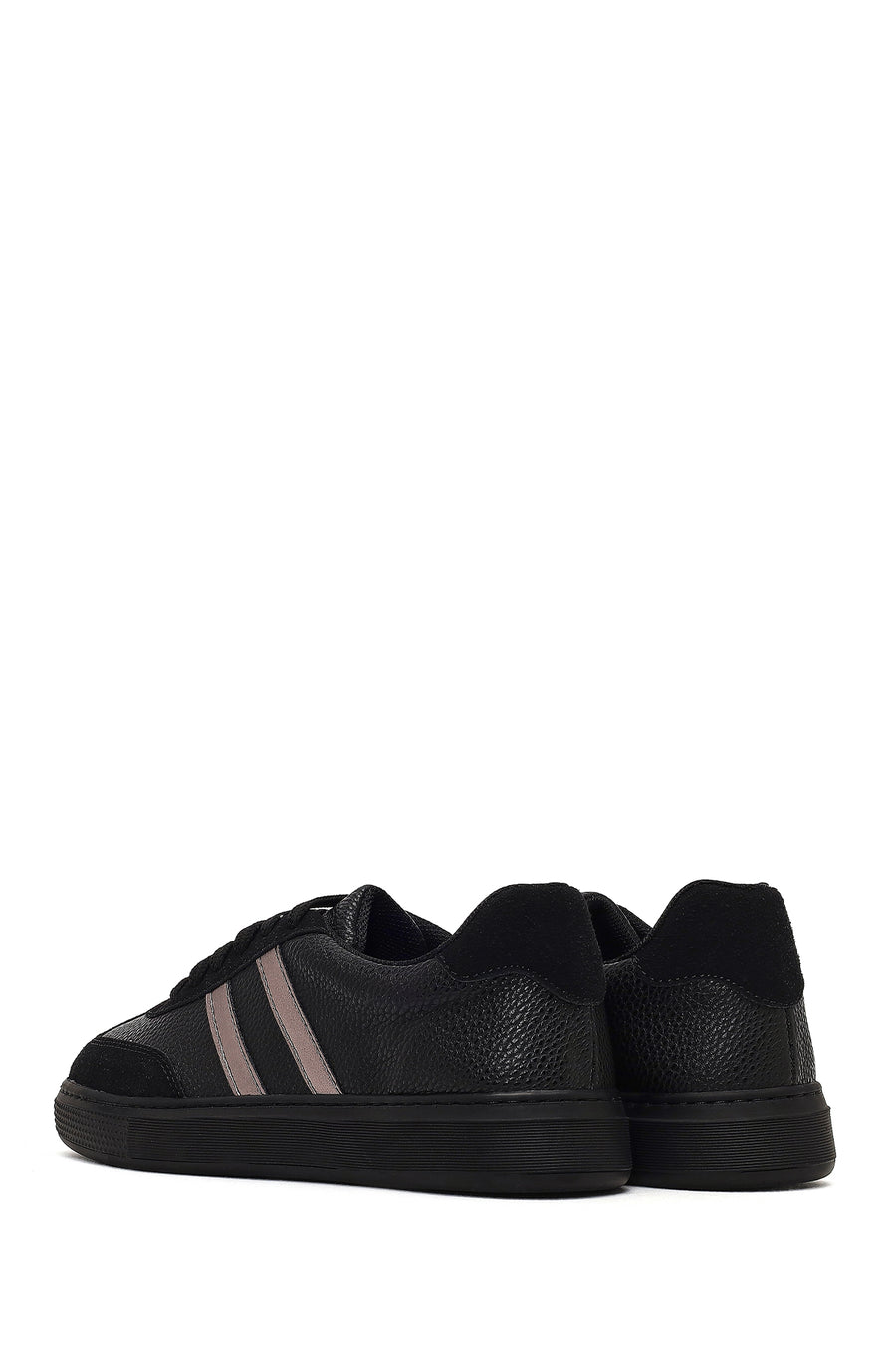 Woman Black Lace-Up Sneakers