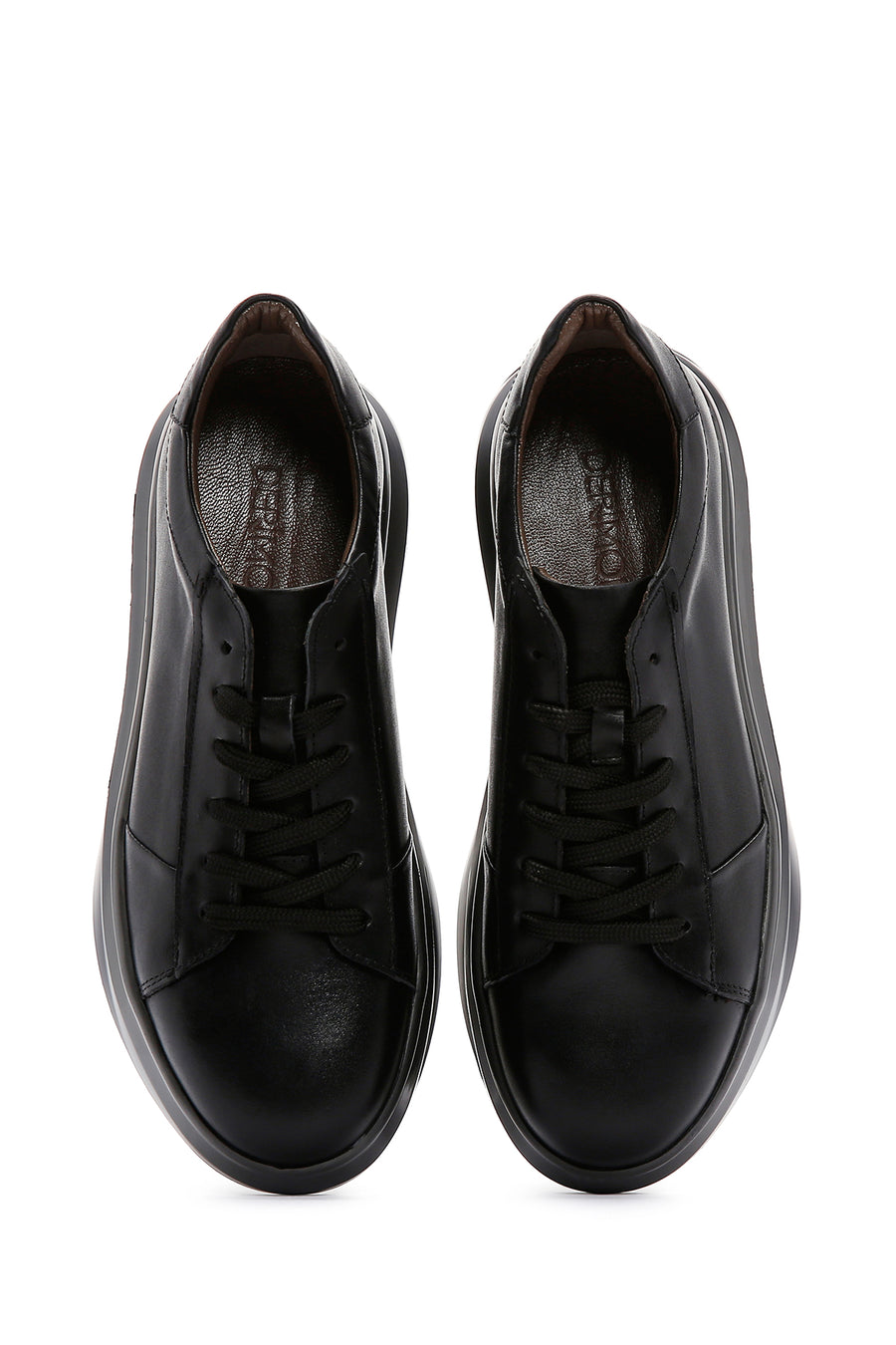 Men's Black Leather Sneaker