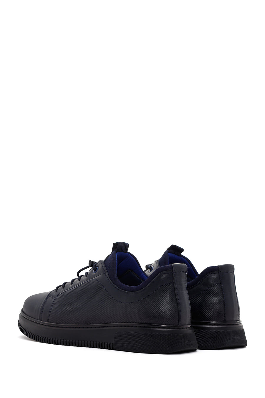 Men's Navy Blue Leather Sneaker