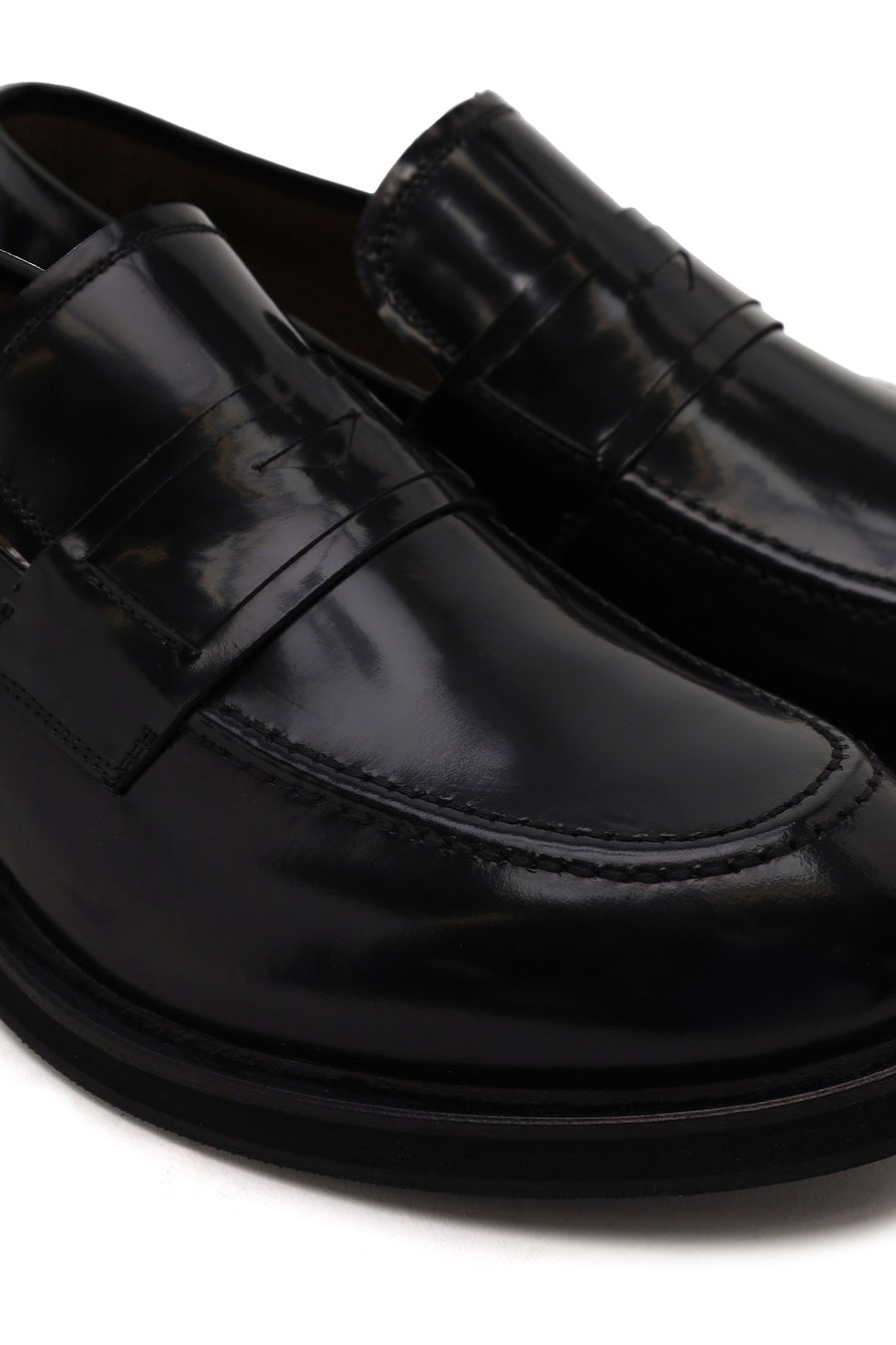 Male Black Leather Loafer