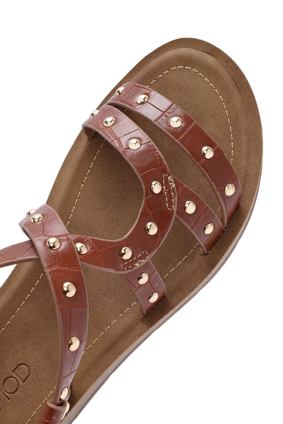 Women's Tan Crocodile Sandals