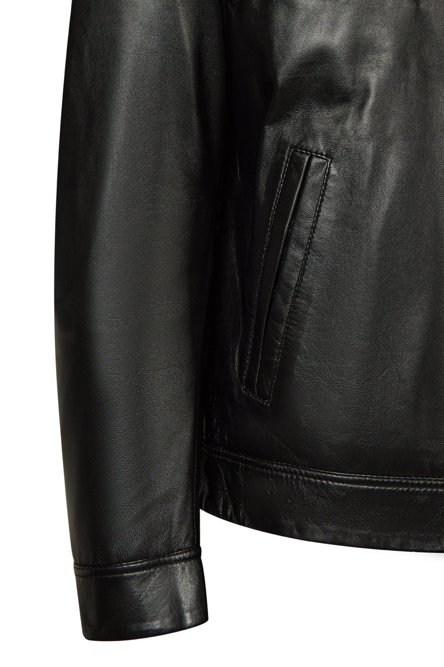 Nomad Male Black Oversize Leather Jacket