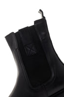 Women's Black Leather Chelsea Boots | Derimod