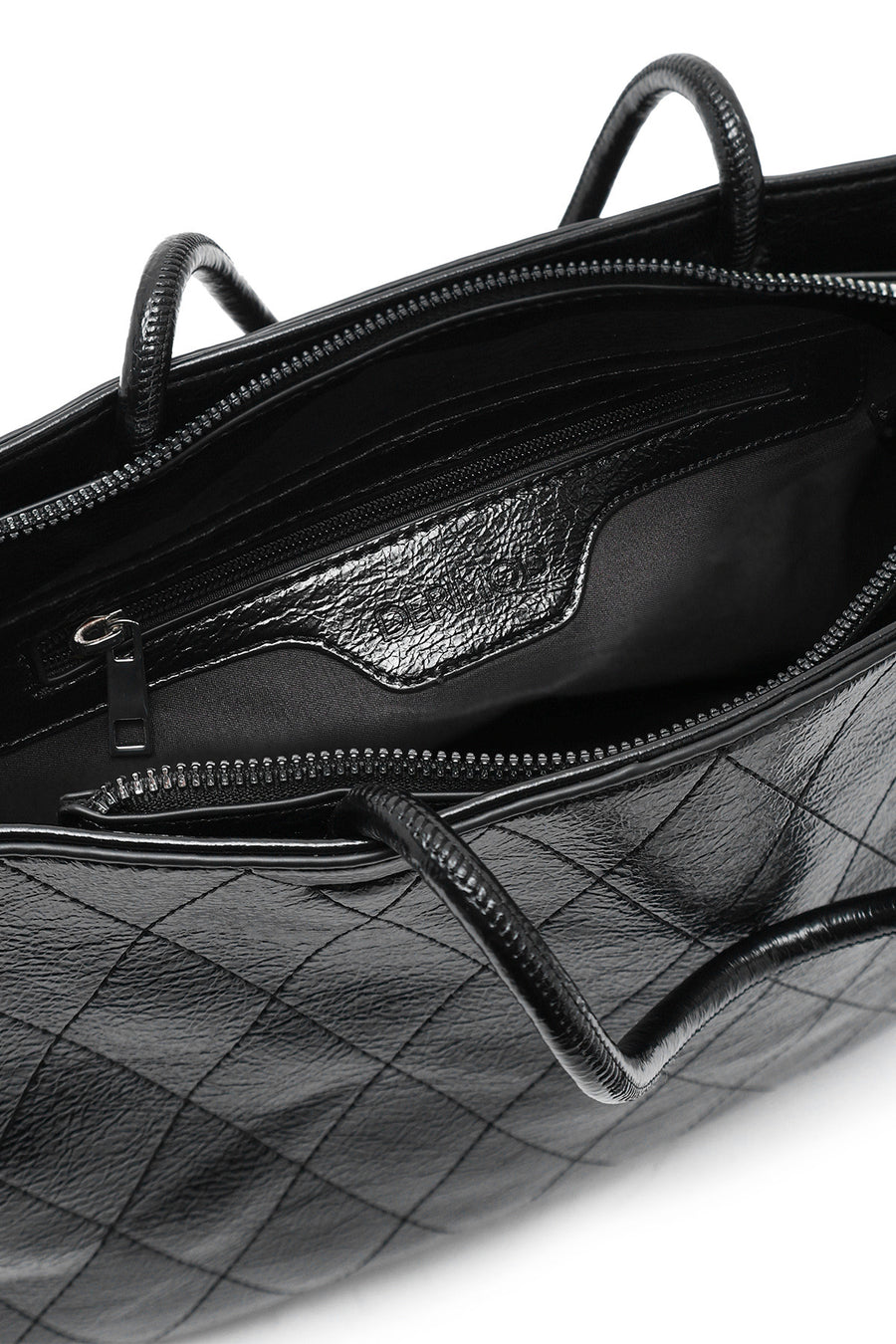 Women's Black Chain Strap Printed Handbag