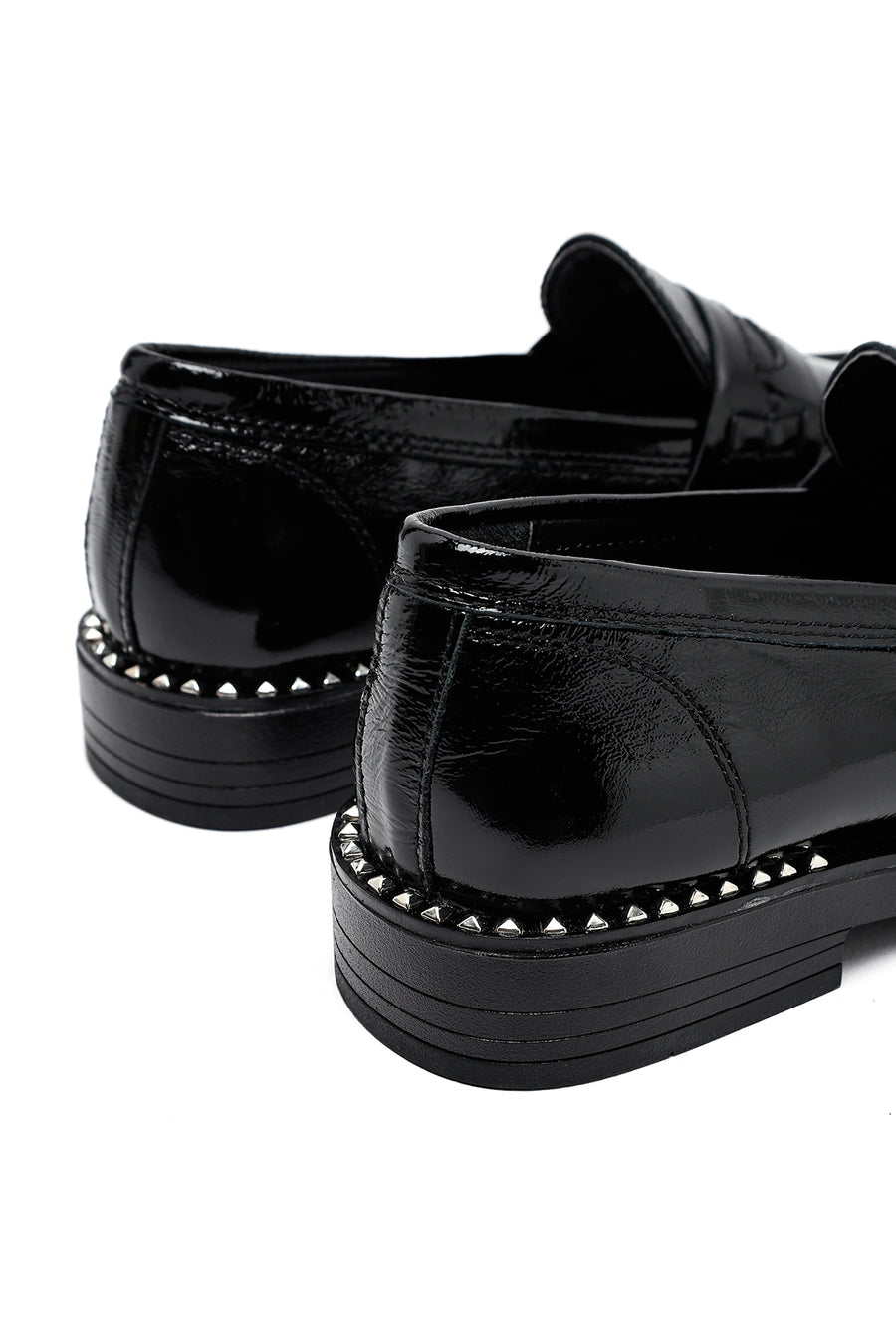 Woman Black Patent Leather Leather Masculine Loafer