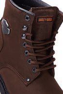 Harley Davidson Men's Brown Nubuck Gibson Leather Boots | Derimod