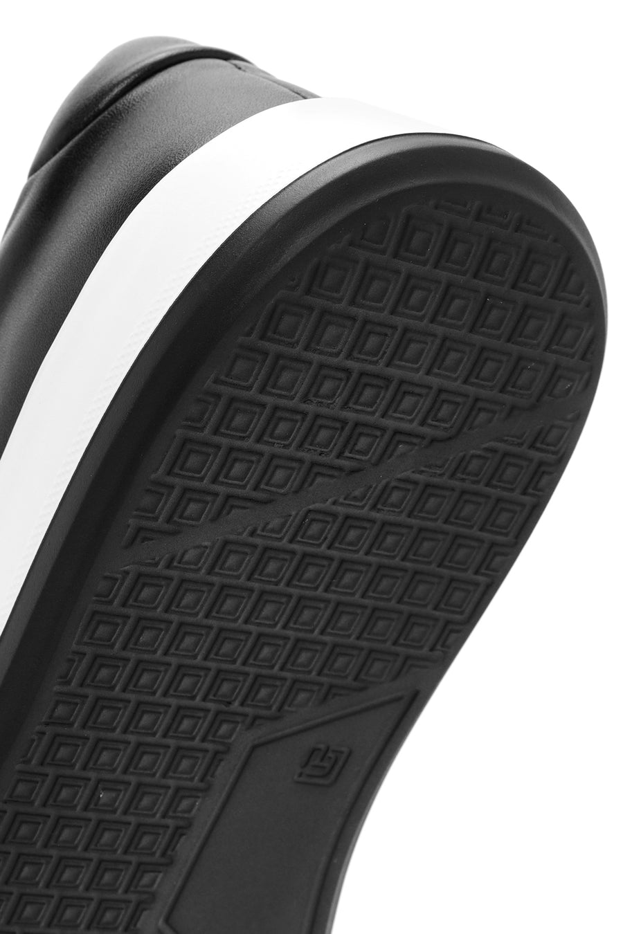 Men's Black Lace-up Leather Sneaker
