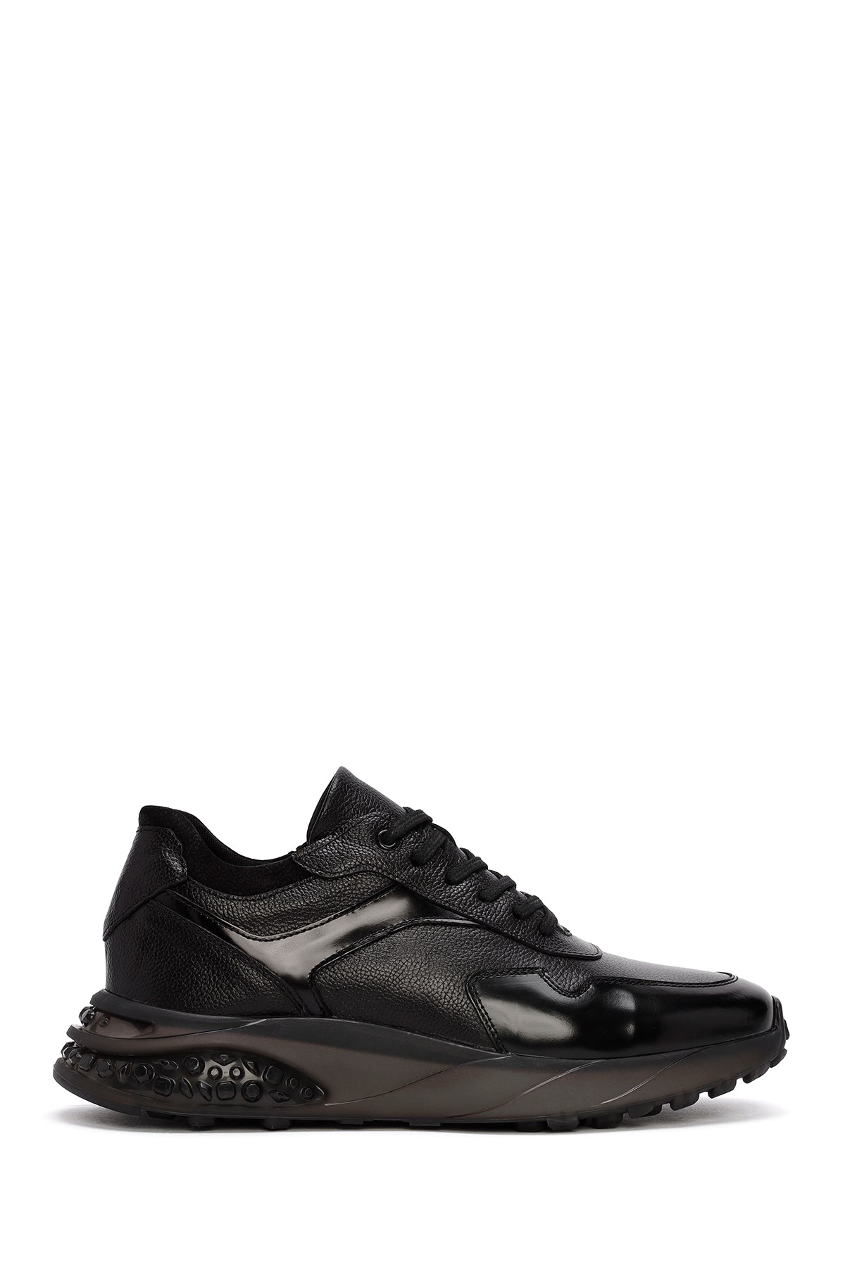 Men's Black Lace-up Leather Sneaker 24WFD660514 | Derimod