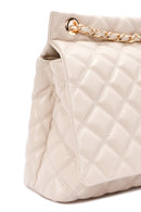 Women's Beige Long Strap Quilted Shoulder Bag | Derimod