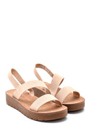 Women's Beige Casual Flat Sandals | Derimod