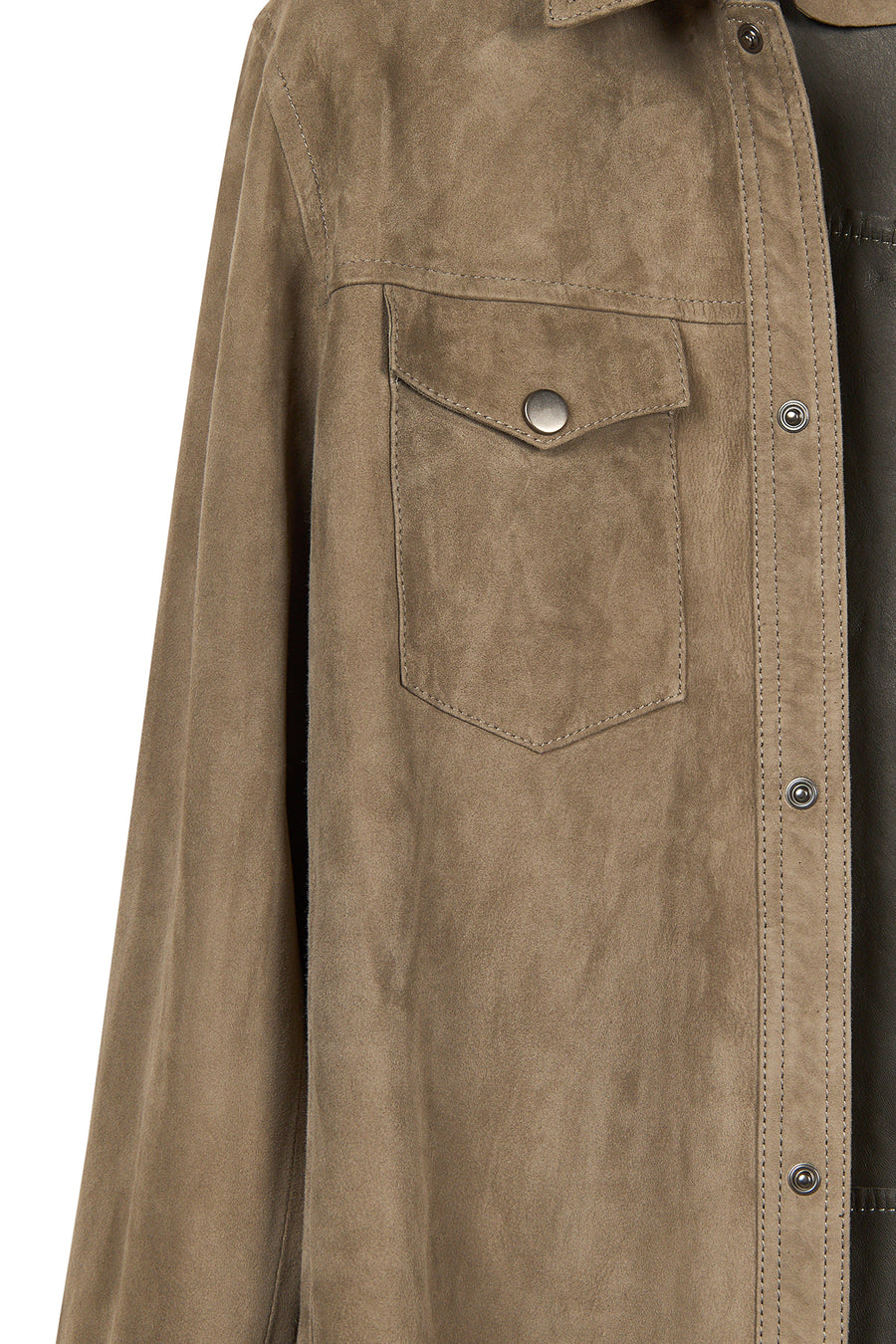 Martinez Male Mink Suede Leather Shirt Jacket