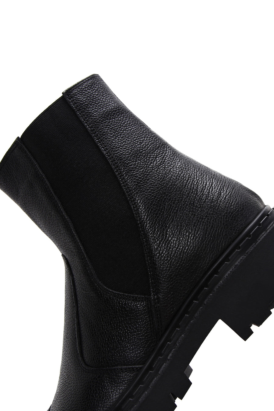 Men's Black Zippered Leather Casual Boots