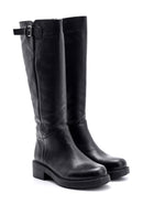 Women's Leather Boots with Buckle Detail | Derimod