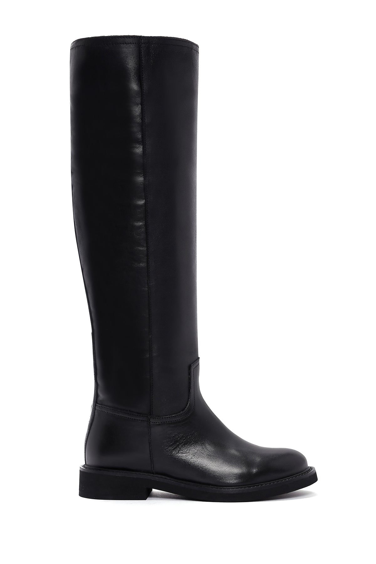 Women's Black Leather Casual Leather Boots 24WFD550618 | Derimod