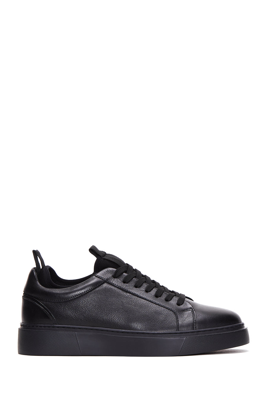 Erkek Siyah Bağcıklı Deri Sneaker 25WFD610518 | Derimod