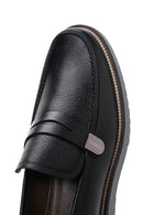 Men's Black Leather Casual Loafer | Derimod