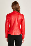 Iris Women's Leather Jacket | Derimod