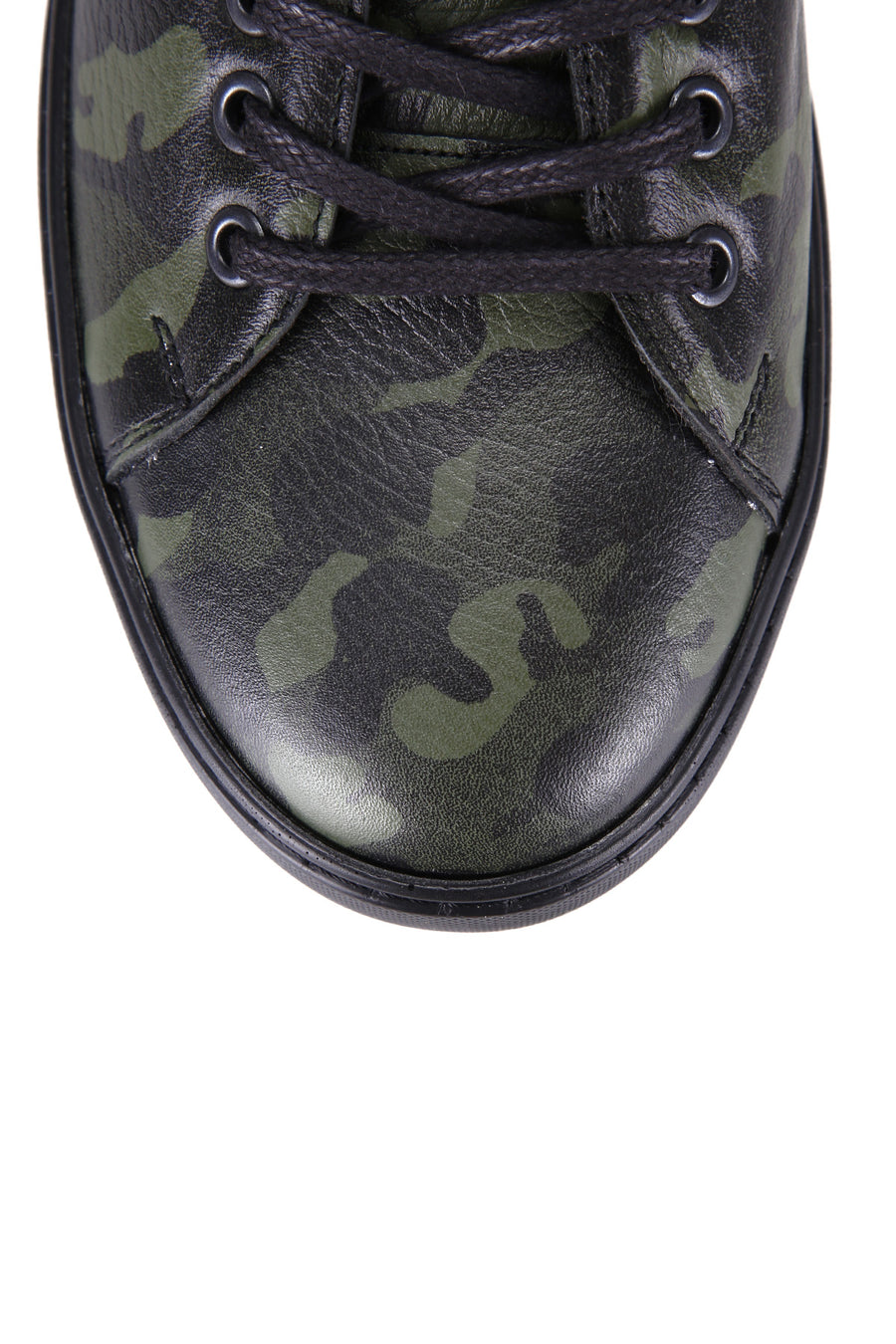 Camouflage Pattern Men's Leather Sneaker