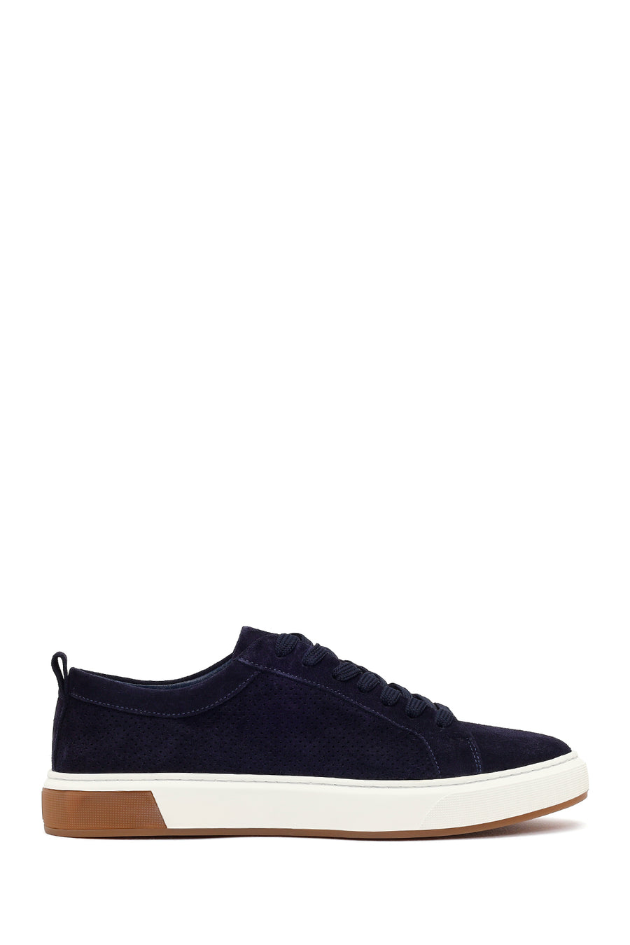 Erkek Lacivert Bağcıklı Süet Deri Sneaker 26SFD612010 | Derimod