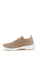 Kadın Bej Desenli Kumaş Sneaker | Derimod