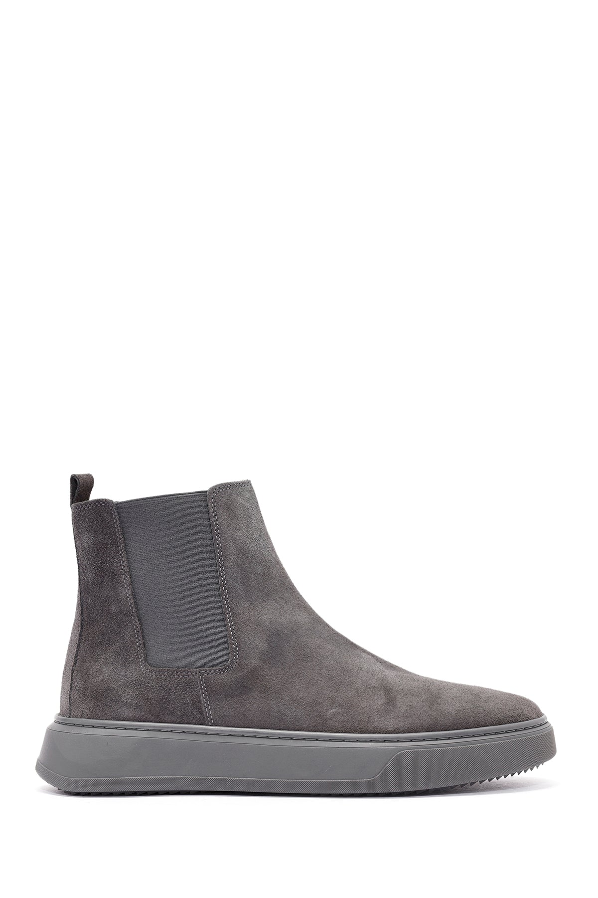 Men's Grey Suede Leather Chelsea Boots 24WFD632410 | Derimod