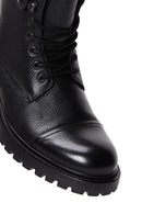 Men's Black Zippered Leather Casual Boots | Derimod