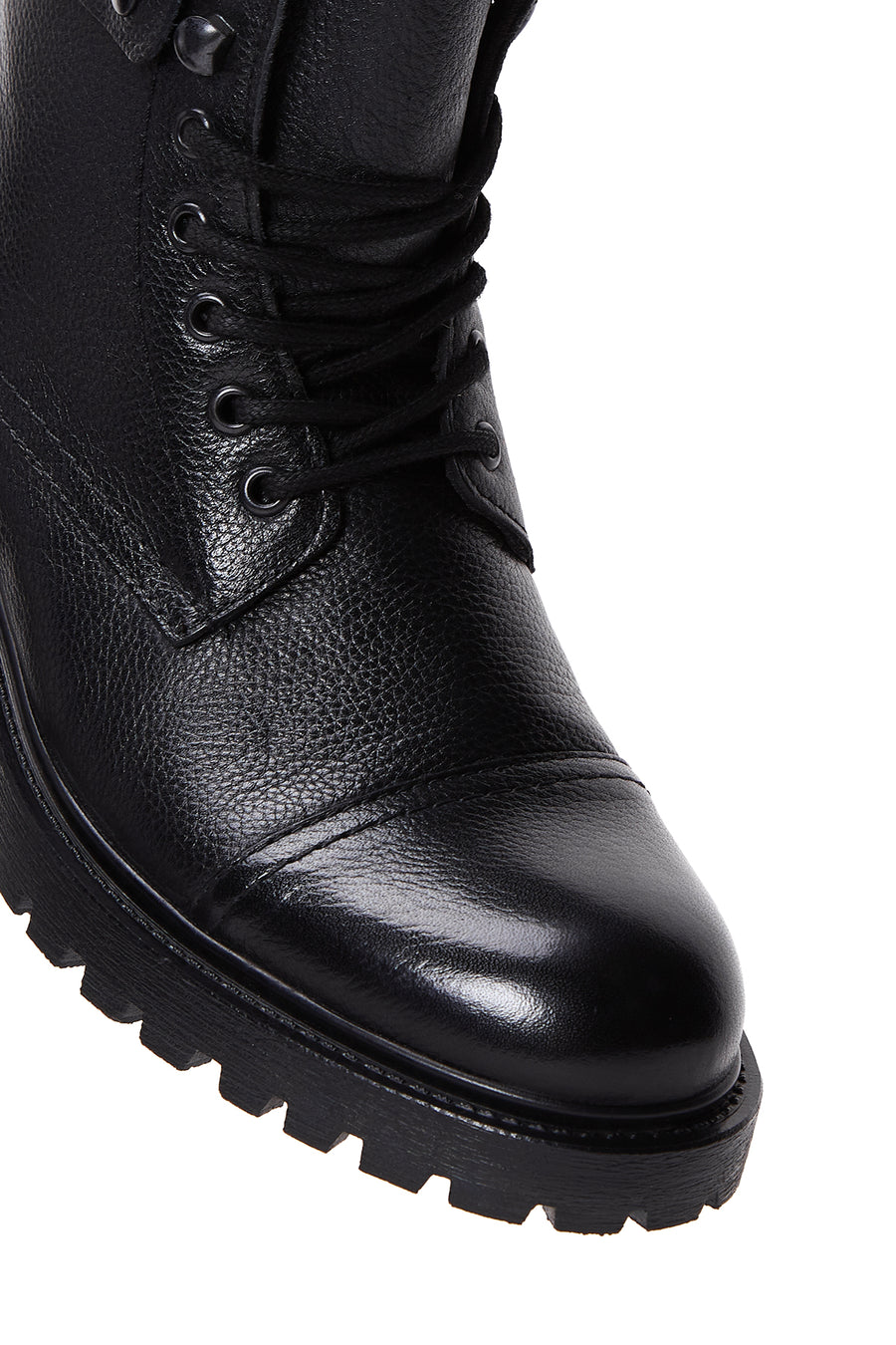 Men's Black Zippered Leather Casual Boots